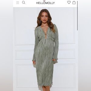 NWT hello molly sage  mountain vista midi dress